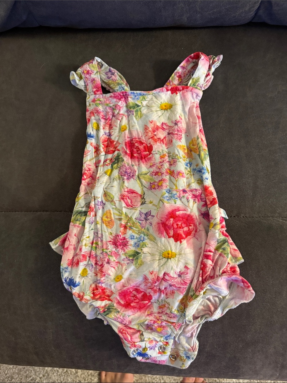 Posh Peanut Floral Bubble Romper